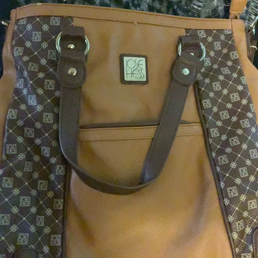 Brown and Tan Women's Satchel